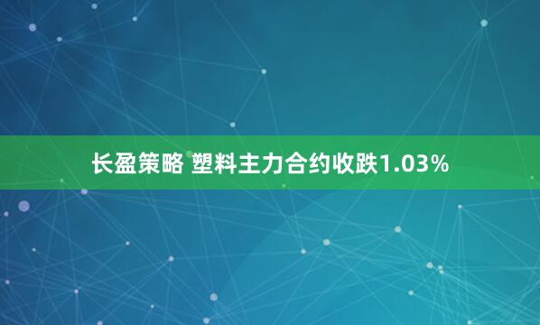 长盈策略 塑料主力合约收跌1.03%